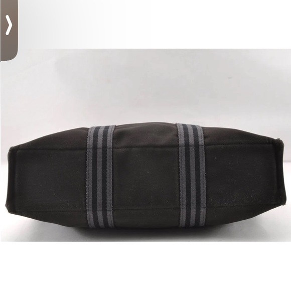 HERMES Fourre Tout MM Hand Tote Bag Canvas Black - Picture 5 of 6